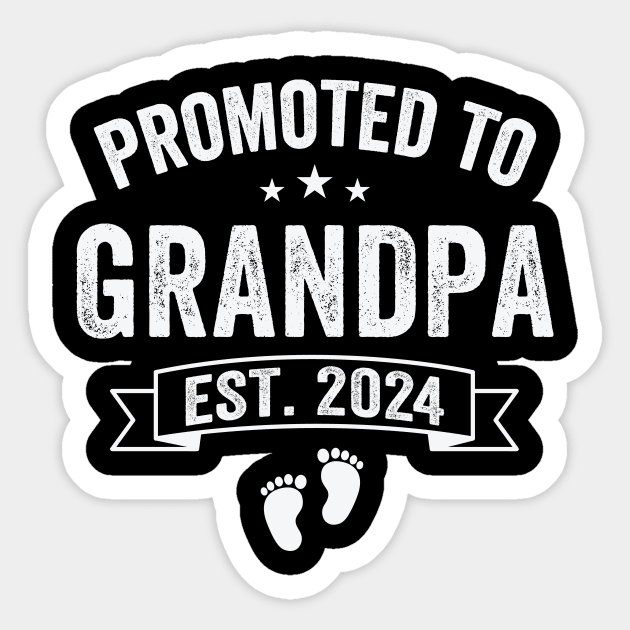 1st Time Grandpa EST 2024 New First Grandpa 2024 T-Shirt Sticker by WoowyStore